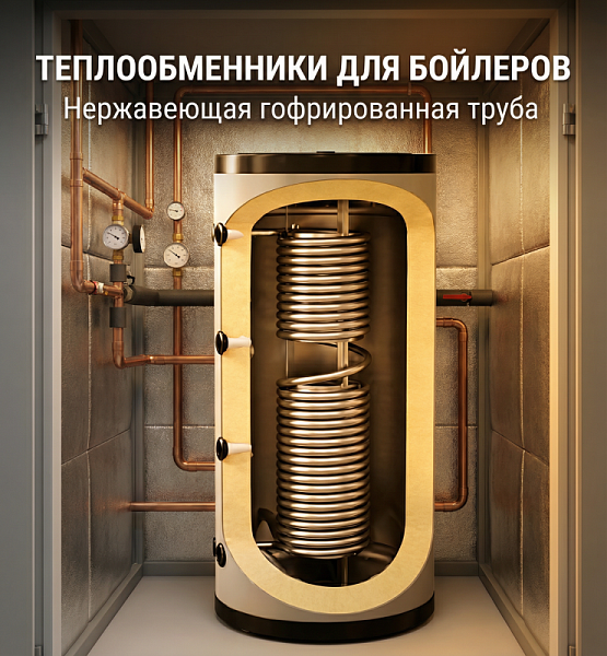 Гофрированаая труба для бойлера