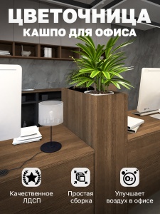 Цветочница кашпо для офиса Vetona 600мм дуб