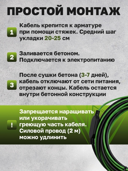 Кабель для бетона Vetona КБ 40-35